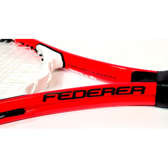 Wilson Roger Federer Stop Shock Tennis Racket Power Strings Red Black 27" 4 3/8" - Picture 5 of 11